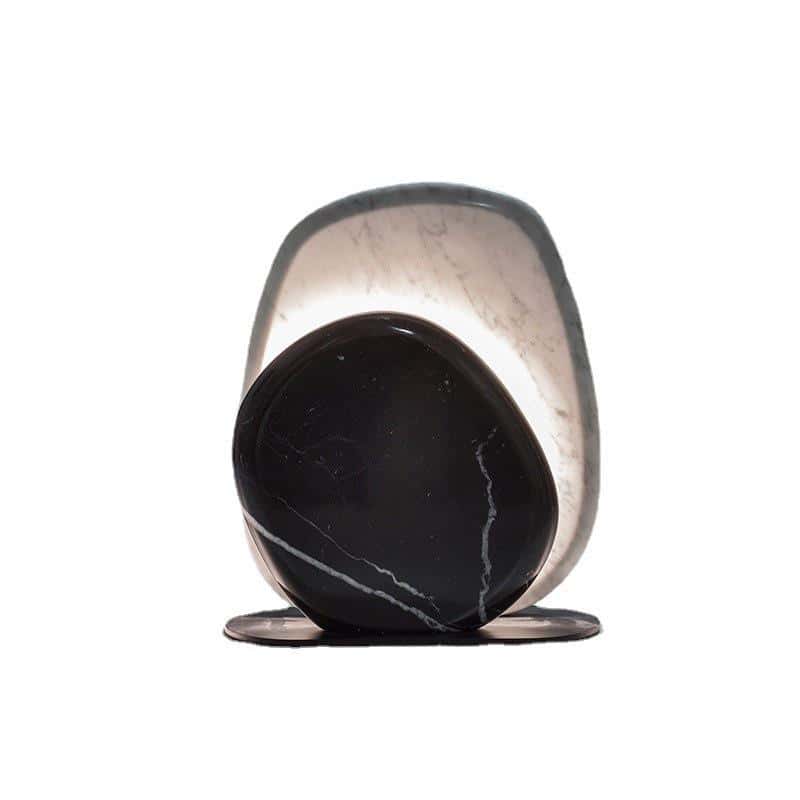 EPTL0599Contemporary LED Table Lamp, Black and White Marble Base with Sculptural Design