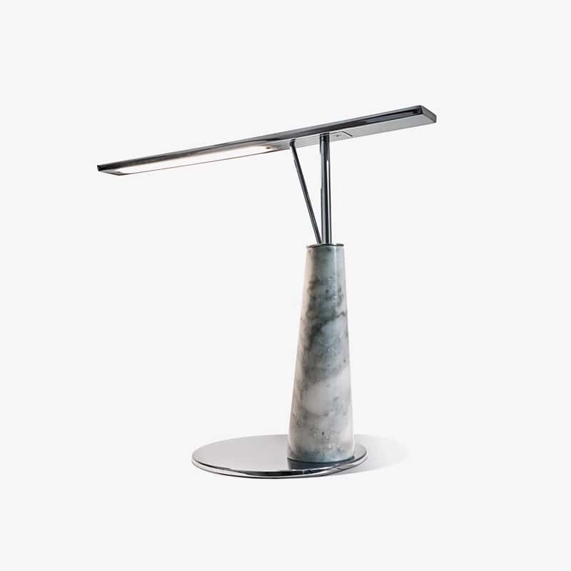 EPTL0601Sleek LED Desk Lamp, Marble Base with Chrome Accents and Adjustable Arm