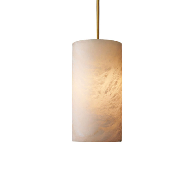 EPPL0607Alabaster Pendant Light with Cylindrical Shade