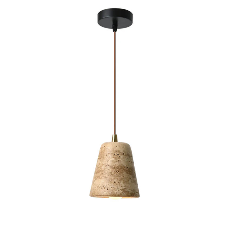 EPPL0631Wabi-sabi Style Yellow Travertine Pendant Light