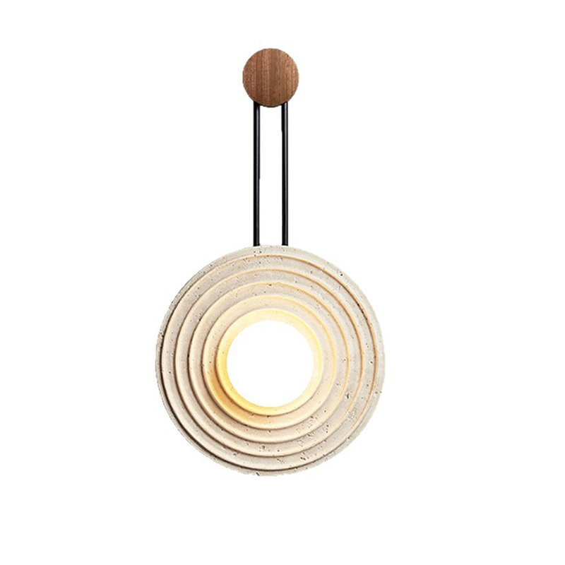 EPWL0641Modern Layered Ring Wall Lamp Travertine Decorative LED Wall Sconce Nordic Interior Lighting