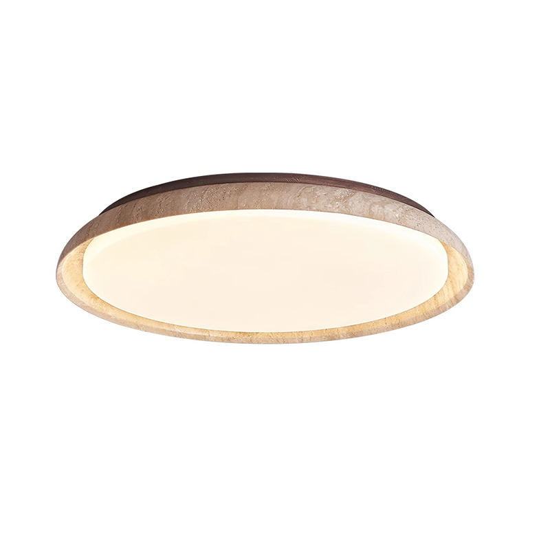 EPCL0656Modern Slim Round Ceiling Light Stone Frame Flush Mount Lamp