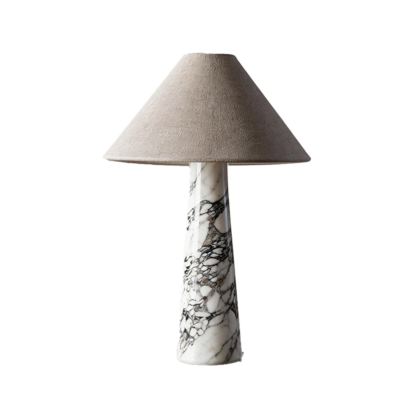 EPTL0659Modern Marble Table Lamp Fabric Shade Bedside Lamp Nordic Decorative Desk Lamp