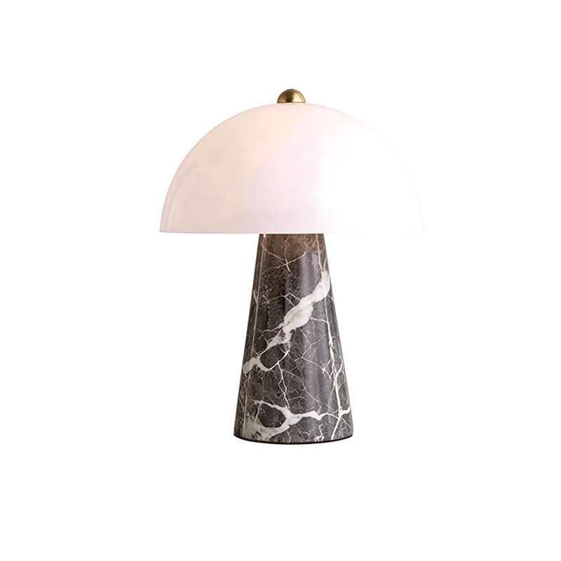 Modern Marble Table Lamp Glass Dome Desk Lamp Decorative Lighting