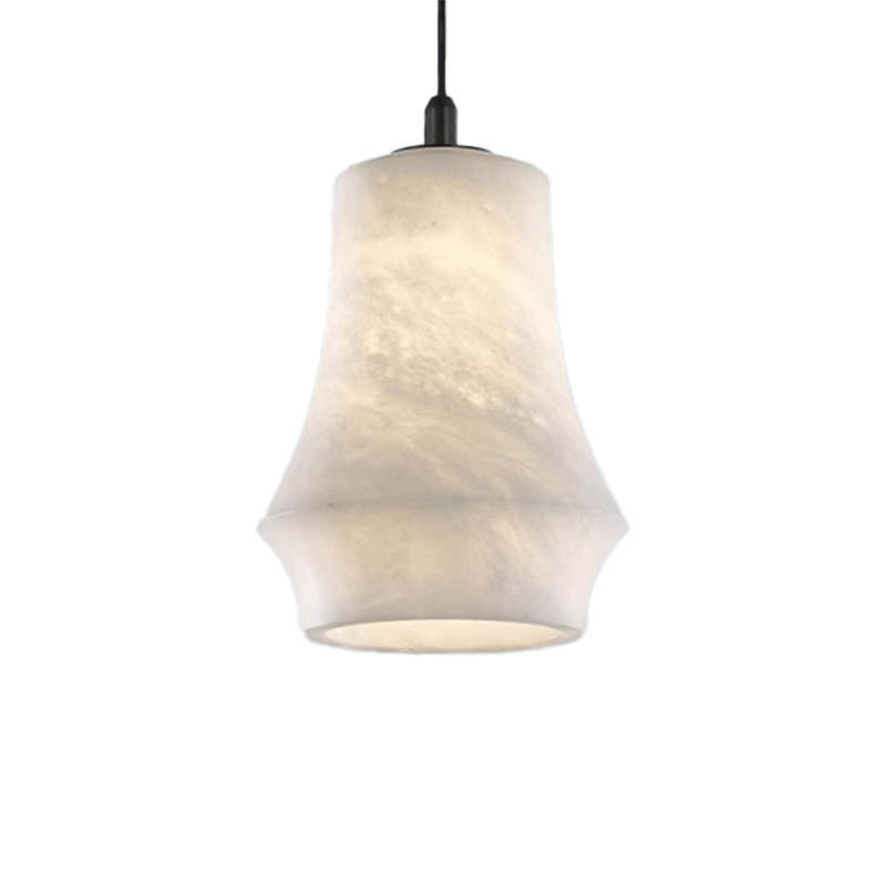 EPPL0670Modern Alabaster Bell Pendant Light Marble Effect Decorative Hanging Lamp