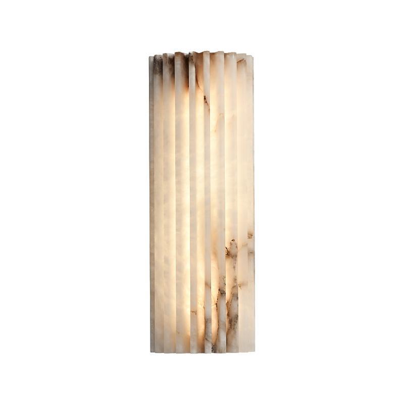Modern Alabaster Wall Lamp Vertical Ribbed Stone Wall Light Luxury Decorative Wall Sconce