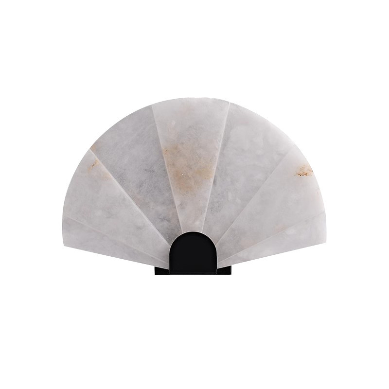 EPWL0674Natural Stone Fan Shape Wall Lamp Modern Decorative