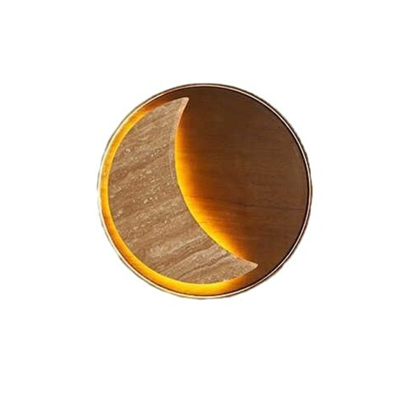 EPWL0625Modern Round Marble Wall Lamp Crescent Decorative Indoor Wall Light