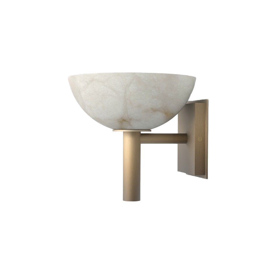EPWL0680Modern Alabaster Wall Lamp Marble Bowl Wall Sconce Decorative Lighting