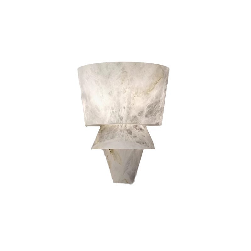 EPWL0685Modern Alabaster Wall Sconce Marble Cone Wall Lamp Decorative Lighting