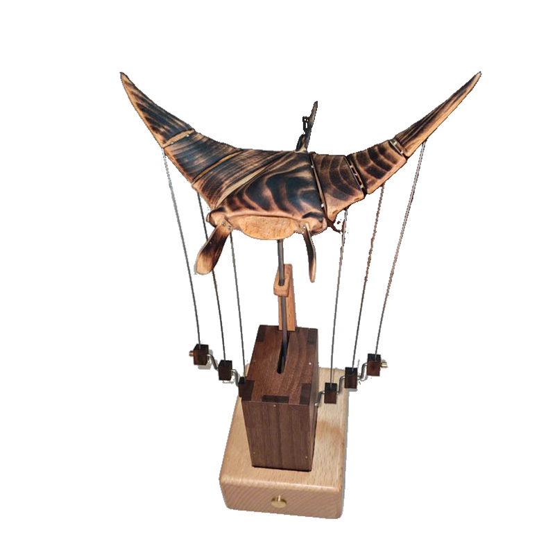 EPTL0686Creative Wooden Mechanical Flying Fish Table Lamp Handmade Desk Lamp