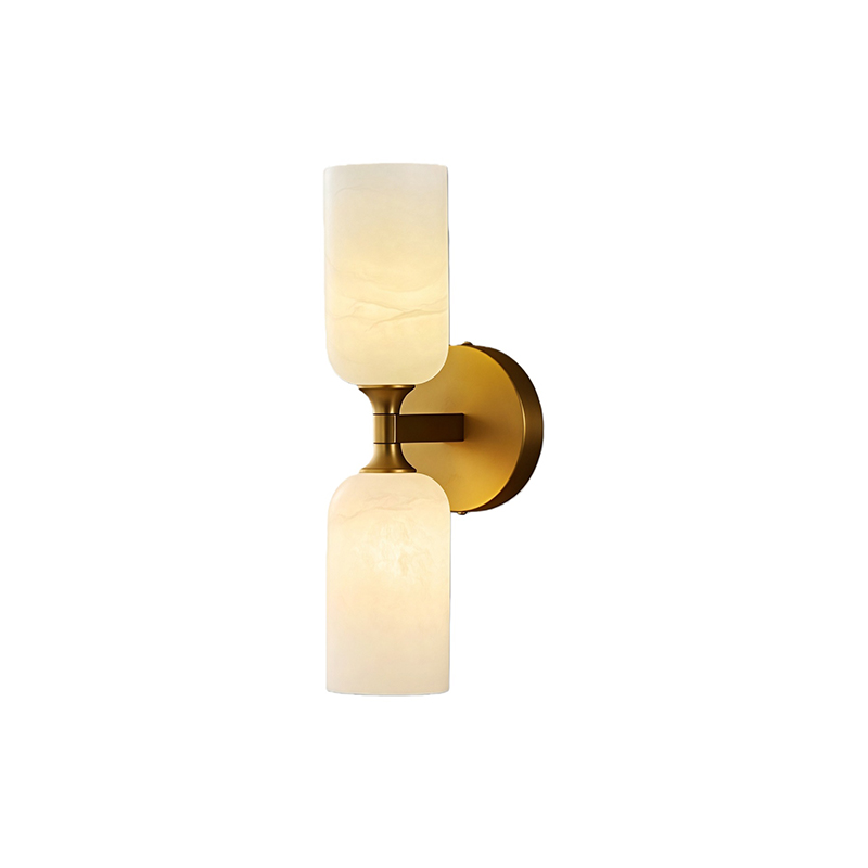 EPWL0696Alabaster Wall Lamp with Double Light Design, Modern Decorative Wall Light