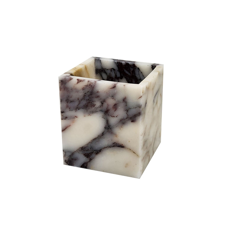 EP-5Luxury Natural Marble Storage Square marble floral ornament