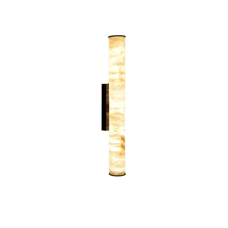 EPWL0702Modern Alabaster Wall Sconce Brass Backplate Decorative Indoor Lamp
