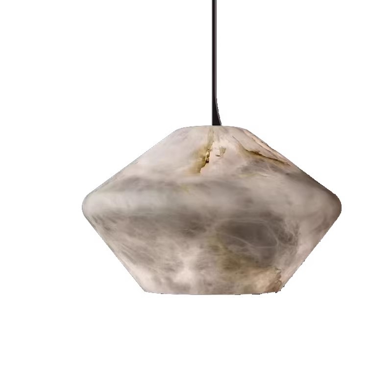 EPWL0707Modern Geometric Alabaster Pendant Light Marble Decorative Ceiling Lamp