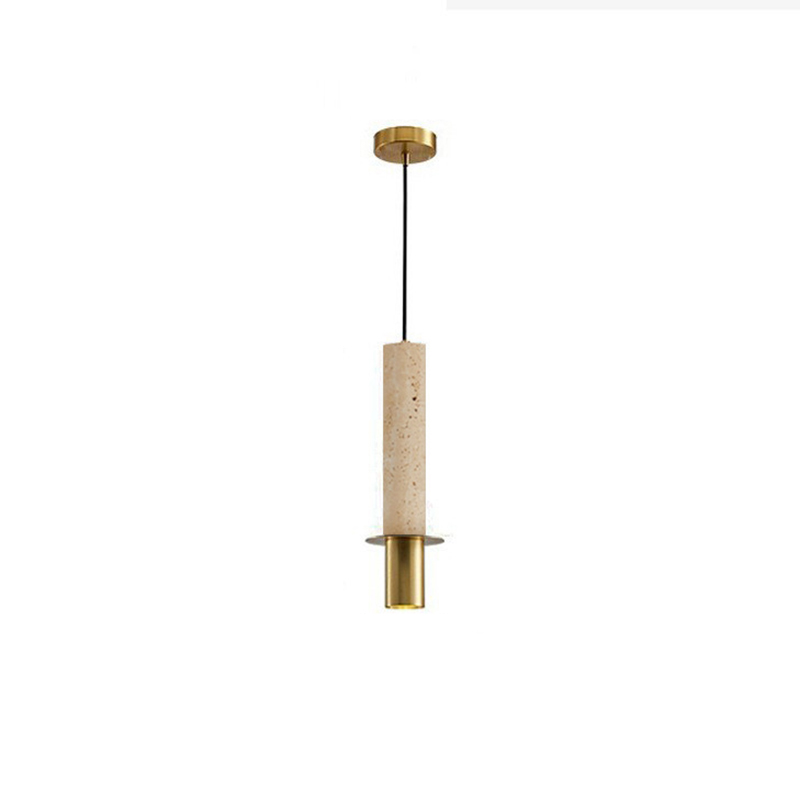 EPPL0714Modern Travertine Linear Pendant Light Stone Hanging Lamp