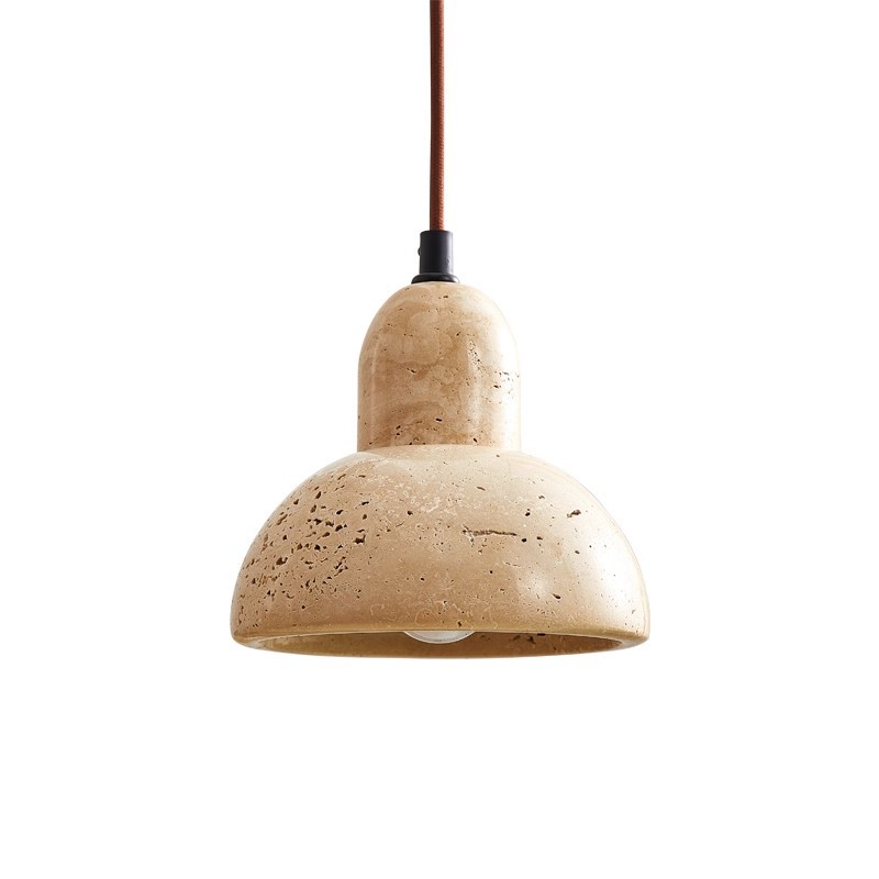 EPPL0717Modern Travertine Pendant Light Dome Stone Ceiling Lamp