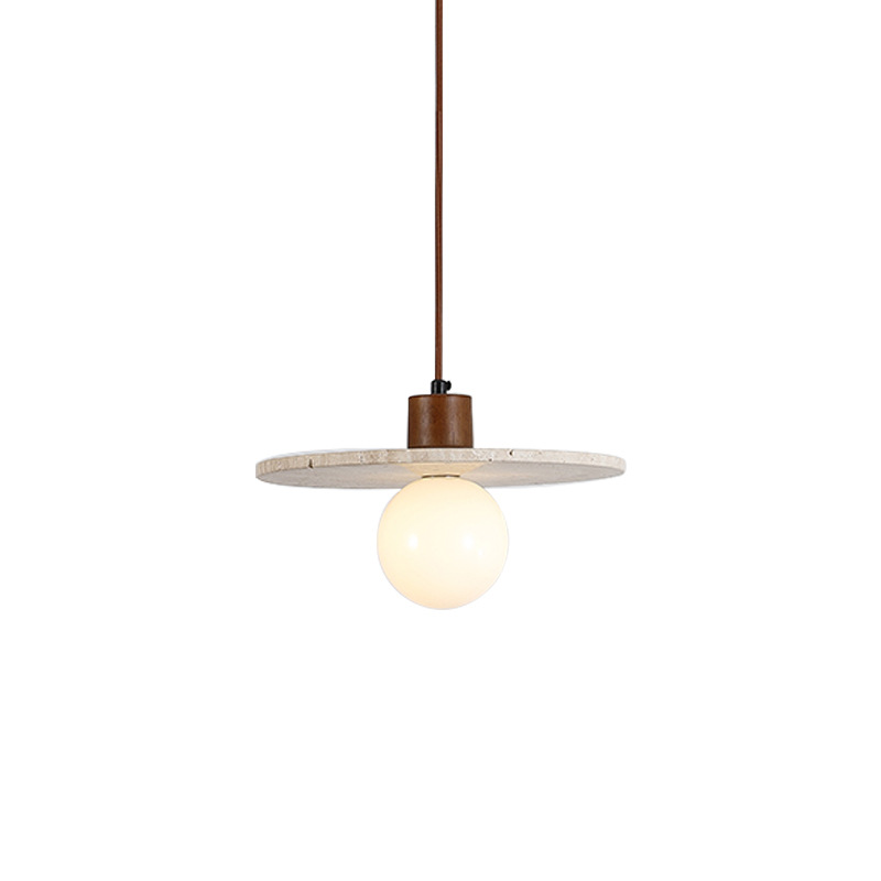 EPPL0718Modern Disc Pendant Light Stone Plate Hanging Lamp