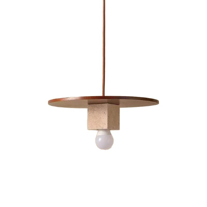 EPPL0722Modern Travertine Pendant Light Disc Hanging Lamp