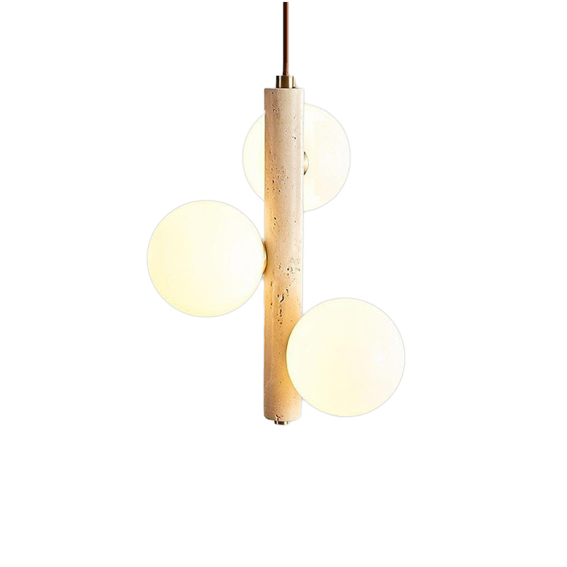 EPPL0733Modern Travertine Pendant Light Multi Globe Decorative Hanging Lamp