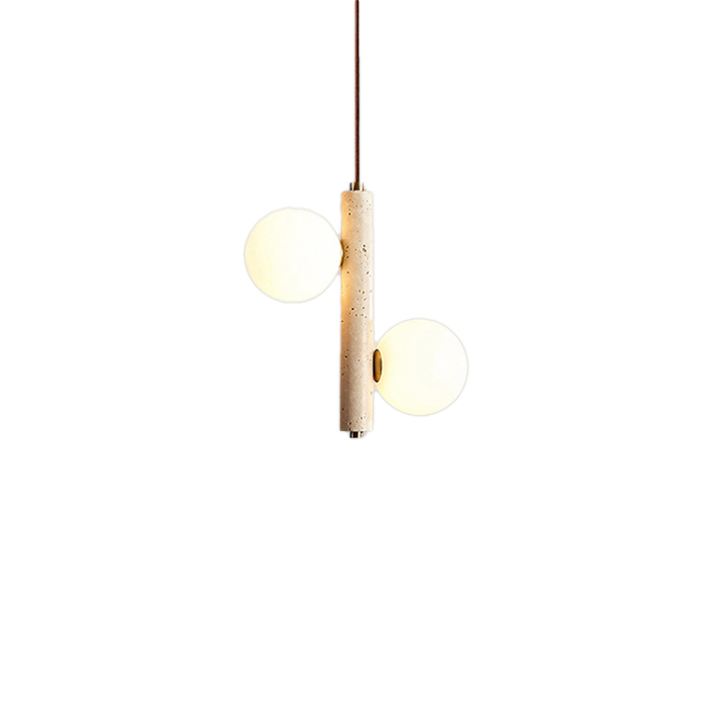 EPPL0743Modern Travertine Pendant Light Cylinder Hanging Lamp