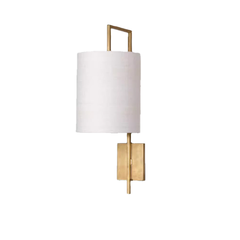 EPWL0752Modern Fabric Wall Lamp Gold Metal Wall Sconce