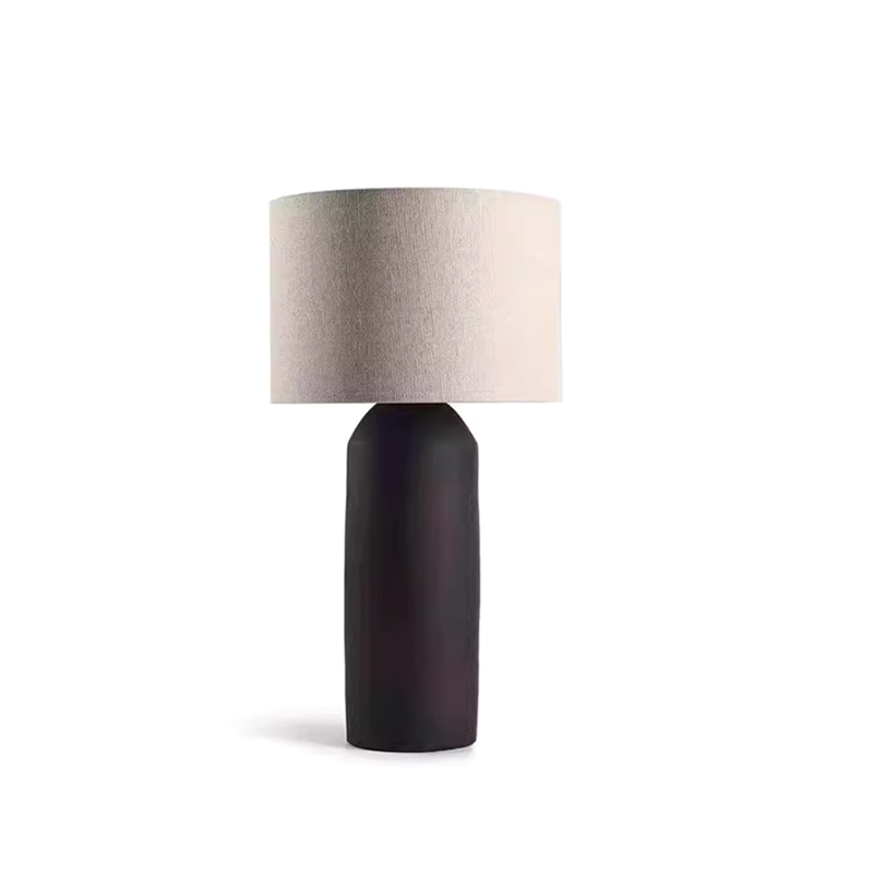 EPTL0757Modern Minimalist Metal Table Lamp Fabric Shade Bedside Lamp