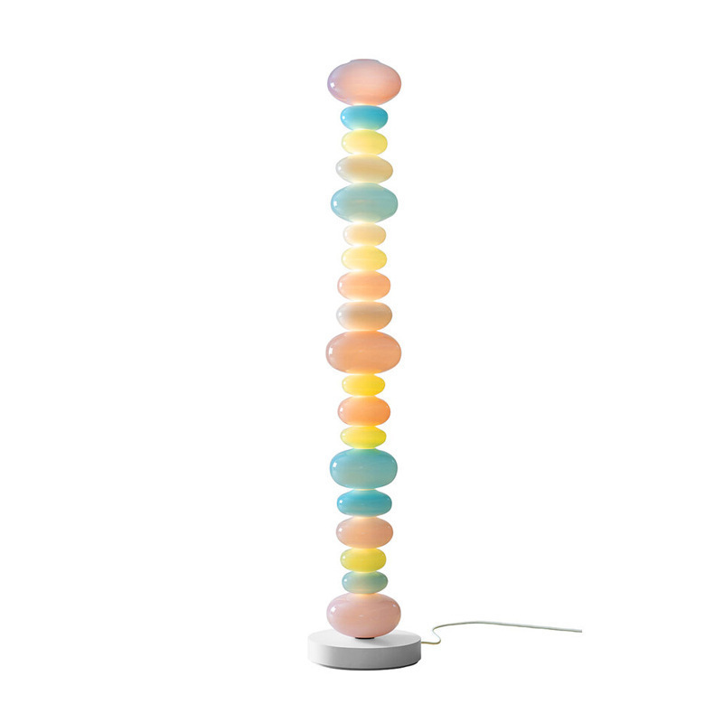 EPFL0764Macaron Girl Glass Bedroom Floor Lamp for Living Room
