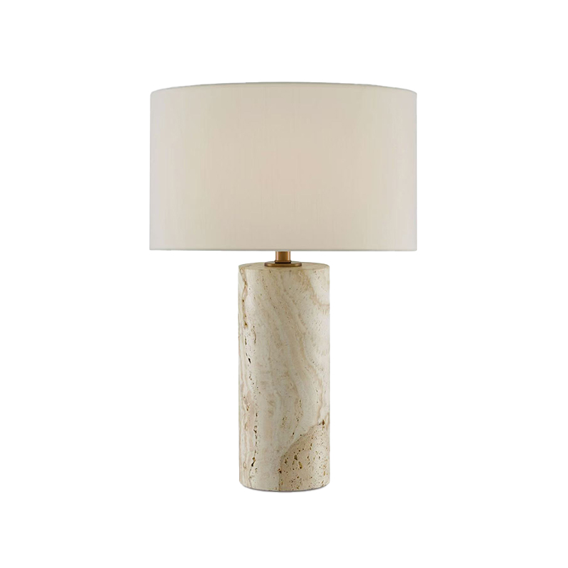 EPTL0769Modern Travertine Table Lamp Natural Stone Bedside Lamp