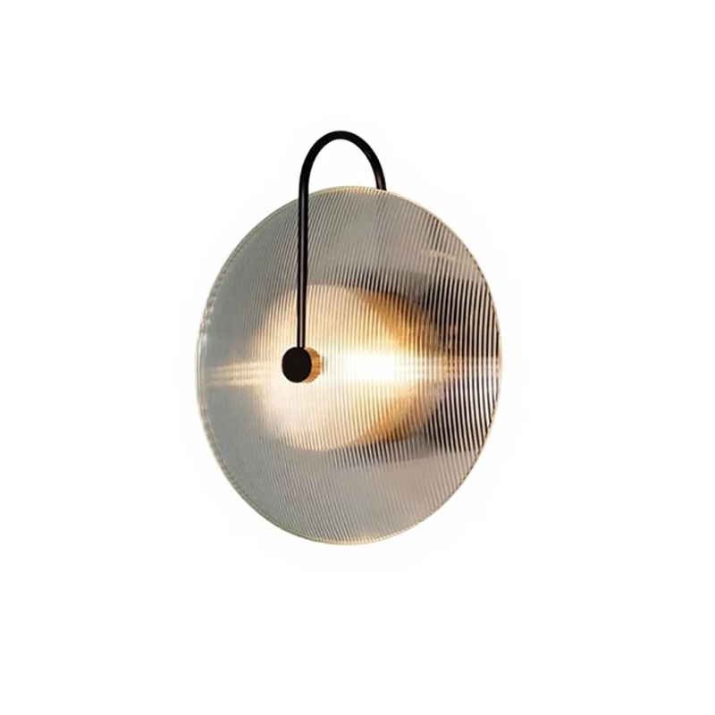 EPWL0848Modern Ribbed Glass Wall Lamp LED Wall Sconce