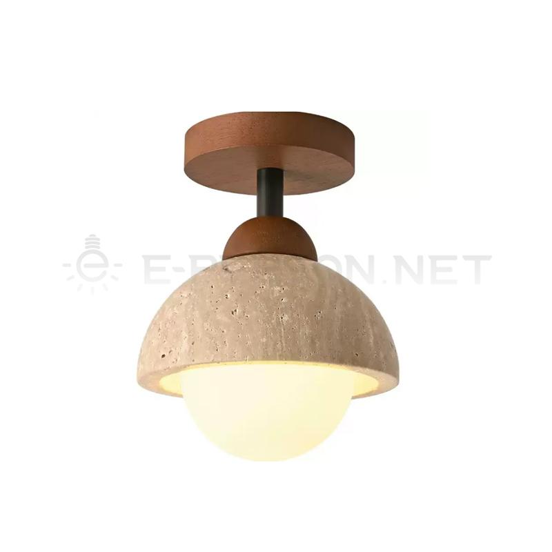 EPCL0987Modern Travertine Flush Ceiling Light