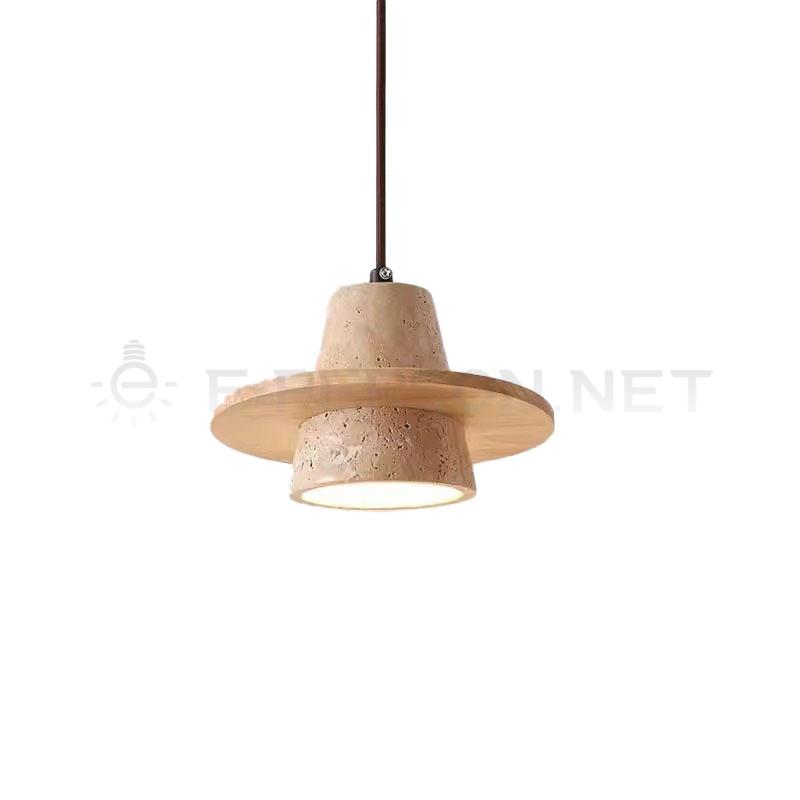 EPPL1004Modern Travertine Wood Pendant Light