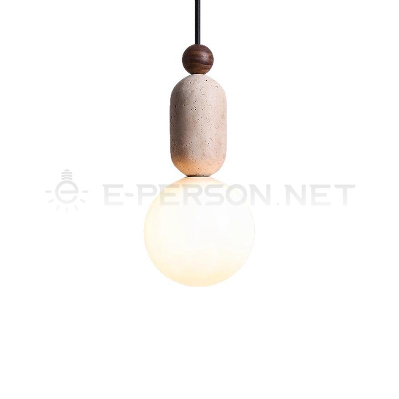 EPPL1005Modern Travertine Glass Pendant Light