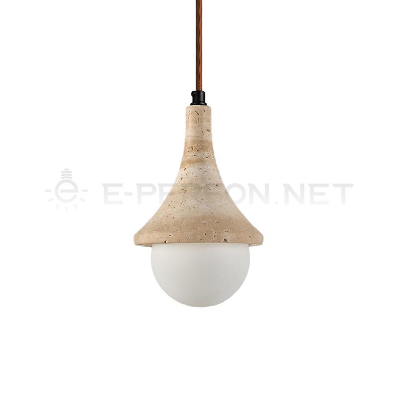 EPPL1037Natural Travertine Pendant Light