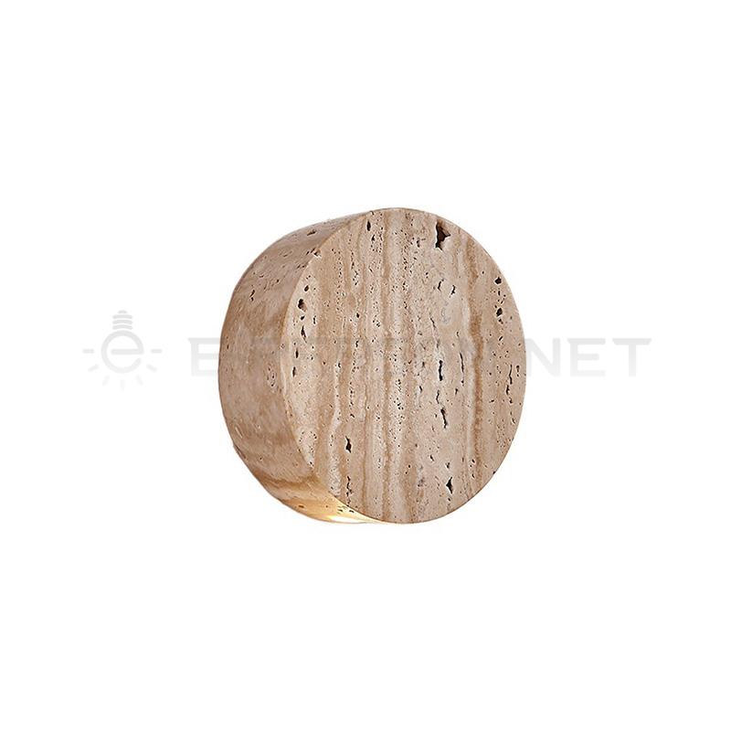 EPWL0951Luxury Round Travertine Wall Light