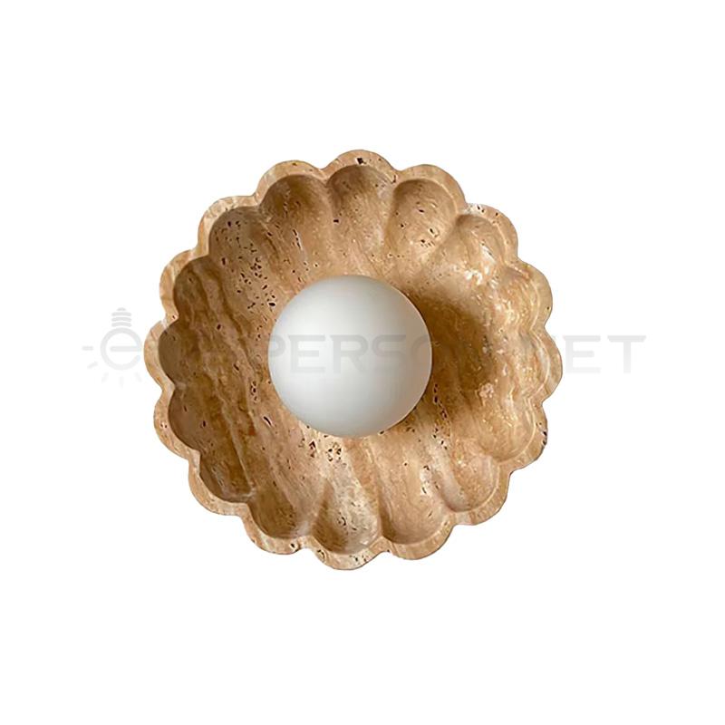EPWL0992Modern Travertine Flower Wall Lamp