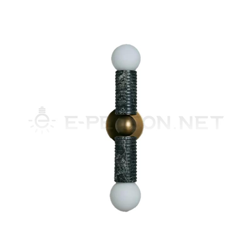 EPWL1077Modern Marble Wall Sconce Double Glass Globe Wall Light